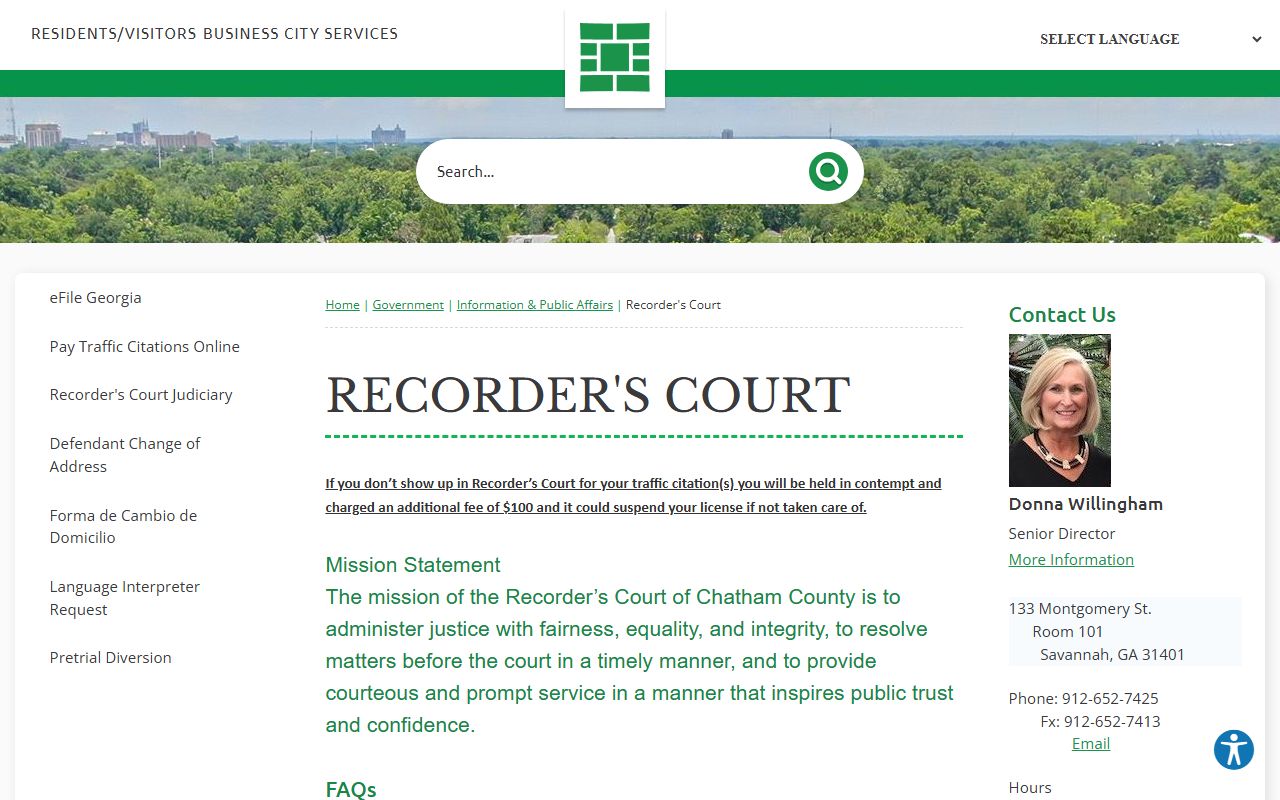 Savannah Traffic Court Records source image