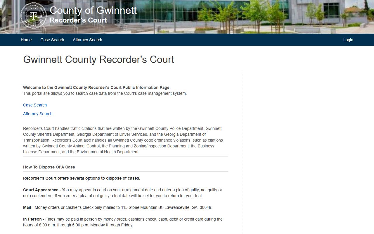 Gwinnett Traffic Court Records source image